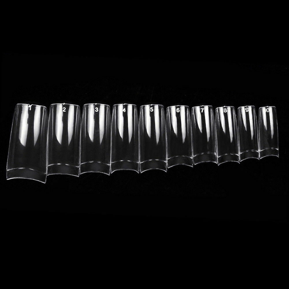 Pack of 500 Artificial Clear UV Gel French False Acrylic Nail Art Tips
