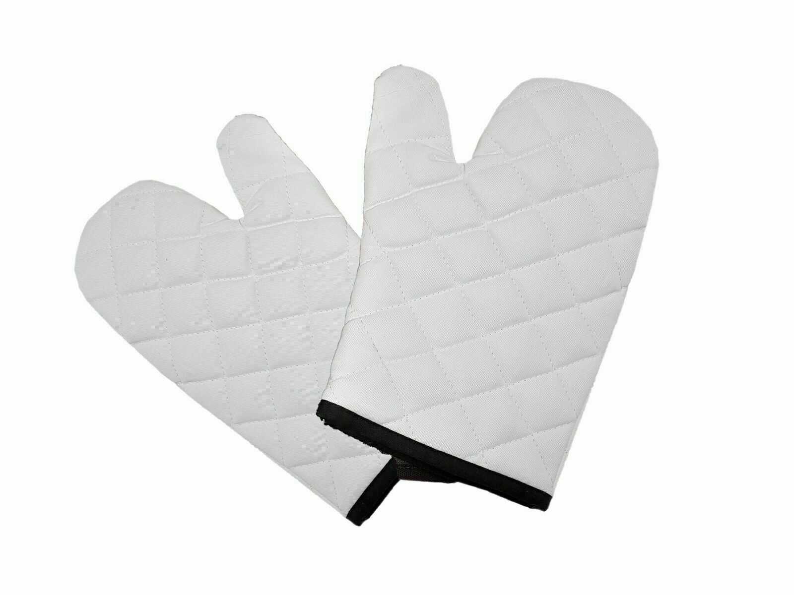 1 Pair Oven Gloves Heat Resistant Quilted Mitts Skin Friendly For Cooking Baking