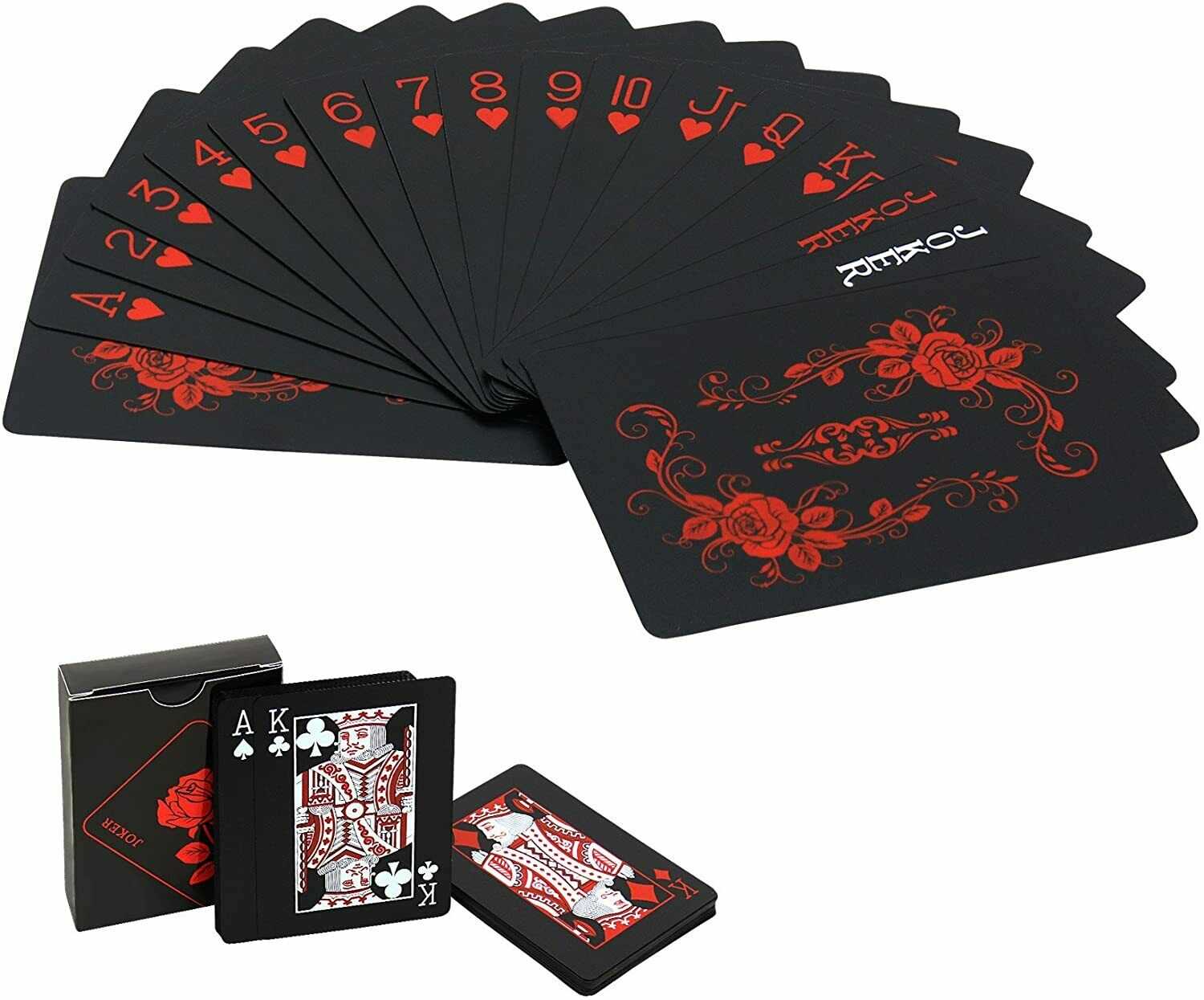 Black Red Playing Cards Waterproof Poker Black Diamond Professional Christmas Gift Magic