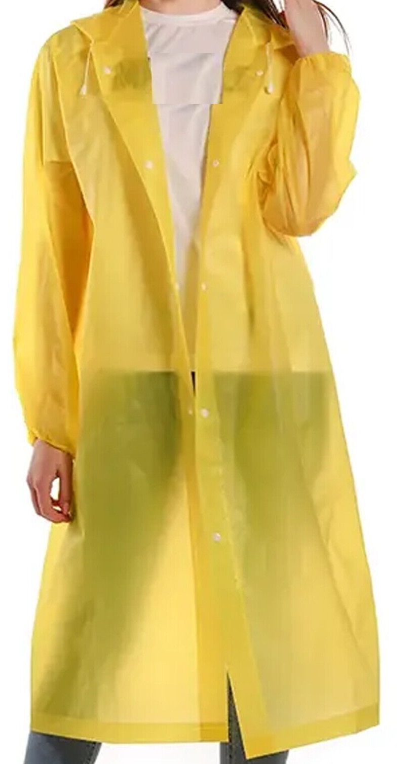 Yellow Large Travel Raincoat Rain Jacket