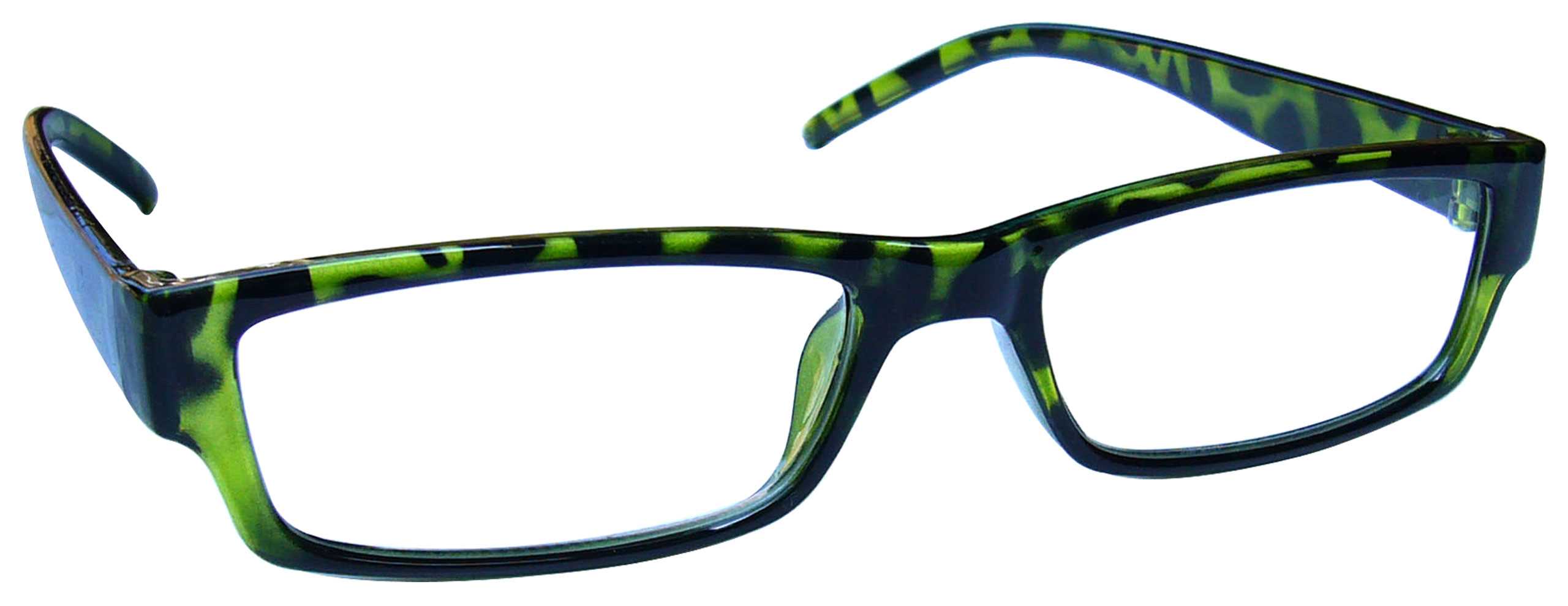 +1.0 Green Reading Glasses Mens Womens Lightweight Designer Style UV Reader UVR32
