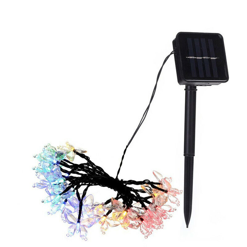 7 Meter 50 LED Fairy String Lights Garden Waterproof Solar Power Butterfly Fairy String LED Lights Garden Party Décor Lamp