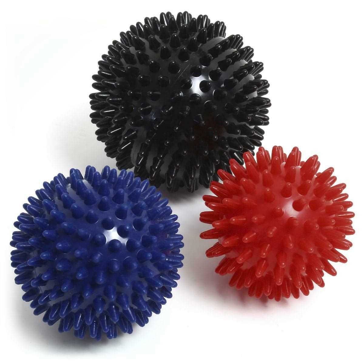3 x Spiky Massage ball Spikey Pilates Balls Set Trigger Point Release Massager