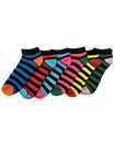 6 Pairs Mens Trainer Liner Ankle Socks Funky Designs Adults Sports  (Option 7 )