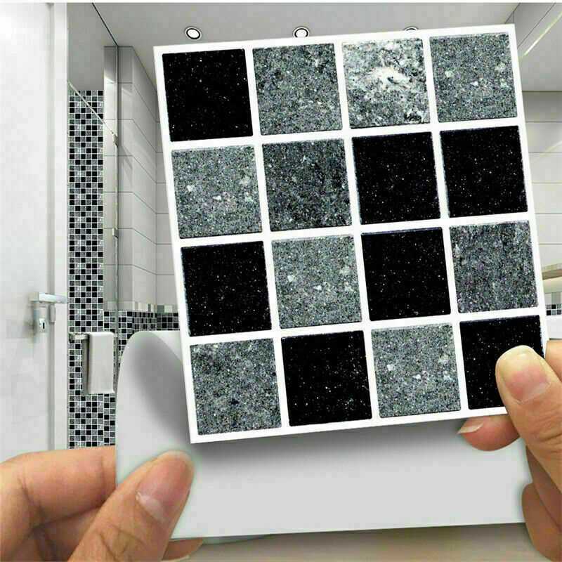 Pack of 30 Mosaic Tile Transfers for Bathroom Kitchen Stick on Wall Tile Sticker