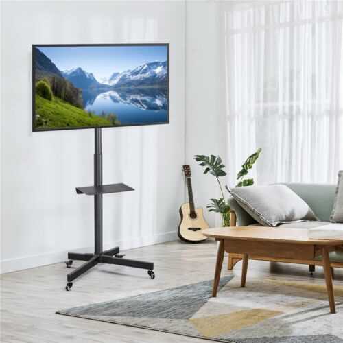 TV Trolley Cart TV Stand Mobile TV Stand Rolling on Wheels for 23 Inch-60 Inch Screen