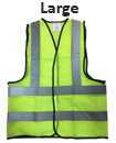 Large Yellow High Viz Visibility Reflective Strips Vest En471 Waistcoat Safety