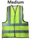 Medium Yellow High Viz Visibility Reflective Strips Vest En471 Waistcoat Safety