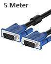 5M High Quality Svga Vga Male To Male Cable  Blue Connectors