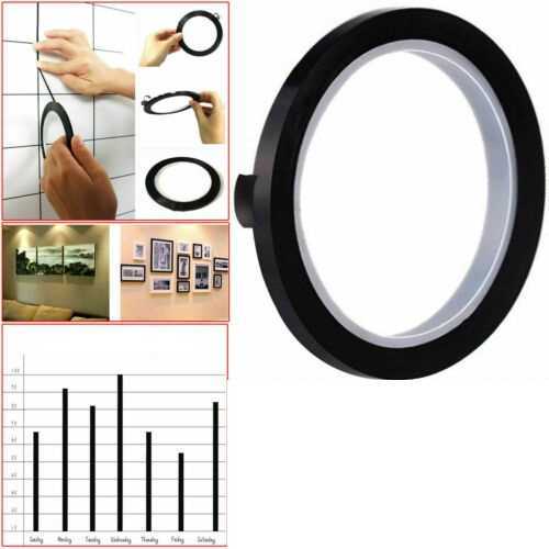 Self Adhesive Marking Tape Whiteboard Gridding Tape Non Magnetic Fine 3Mm Black