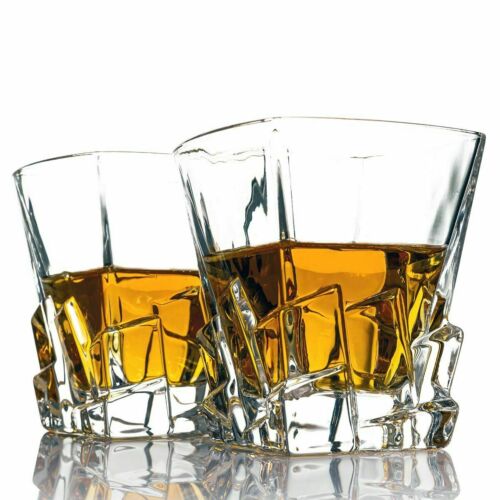 Set of 2 Whiskey Glasses Set Party Gift Whisky Glass Tumblers Drinking Wine Boxed Glassware Dishwasher Safe Dads Day