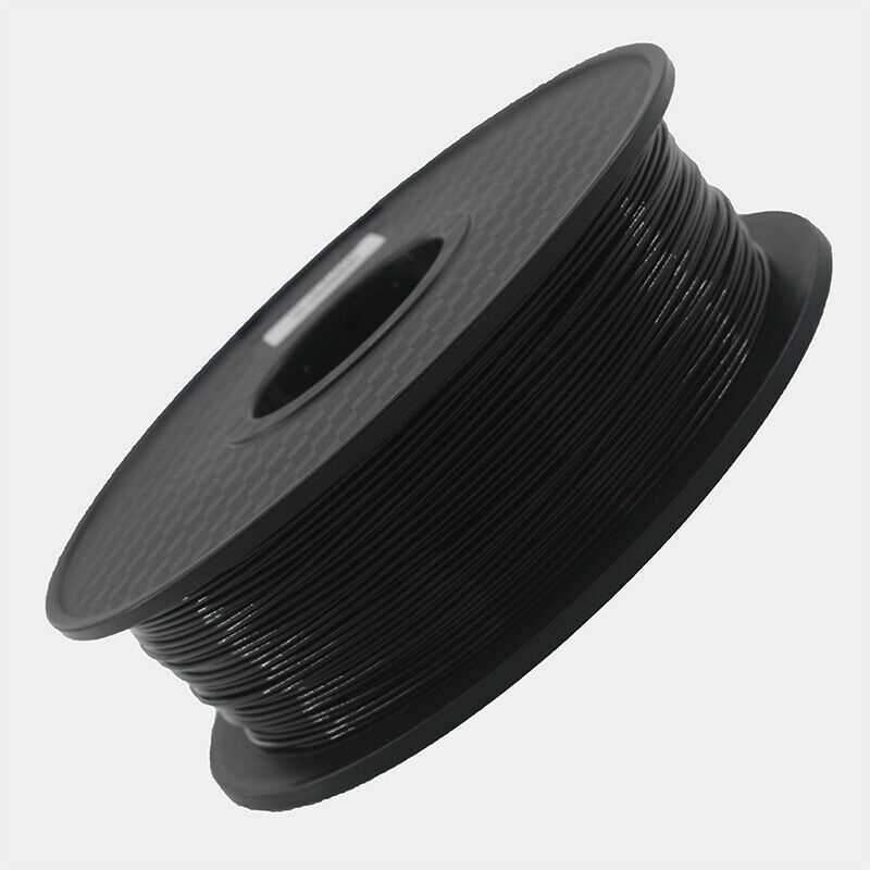 Black 3D Printer Filament ABS PLA PETG PLA+ SILK 1.75mm 1KG 2.2lb Spool Printing