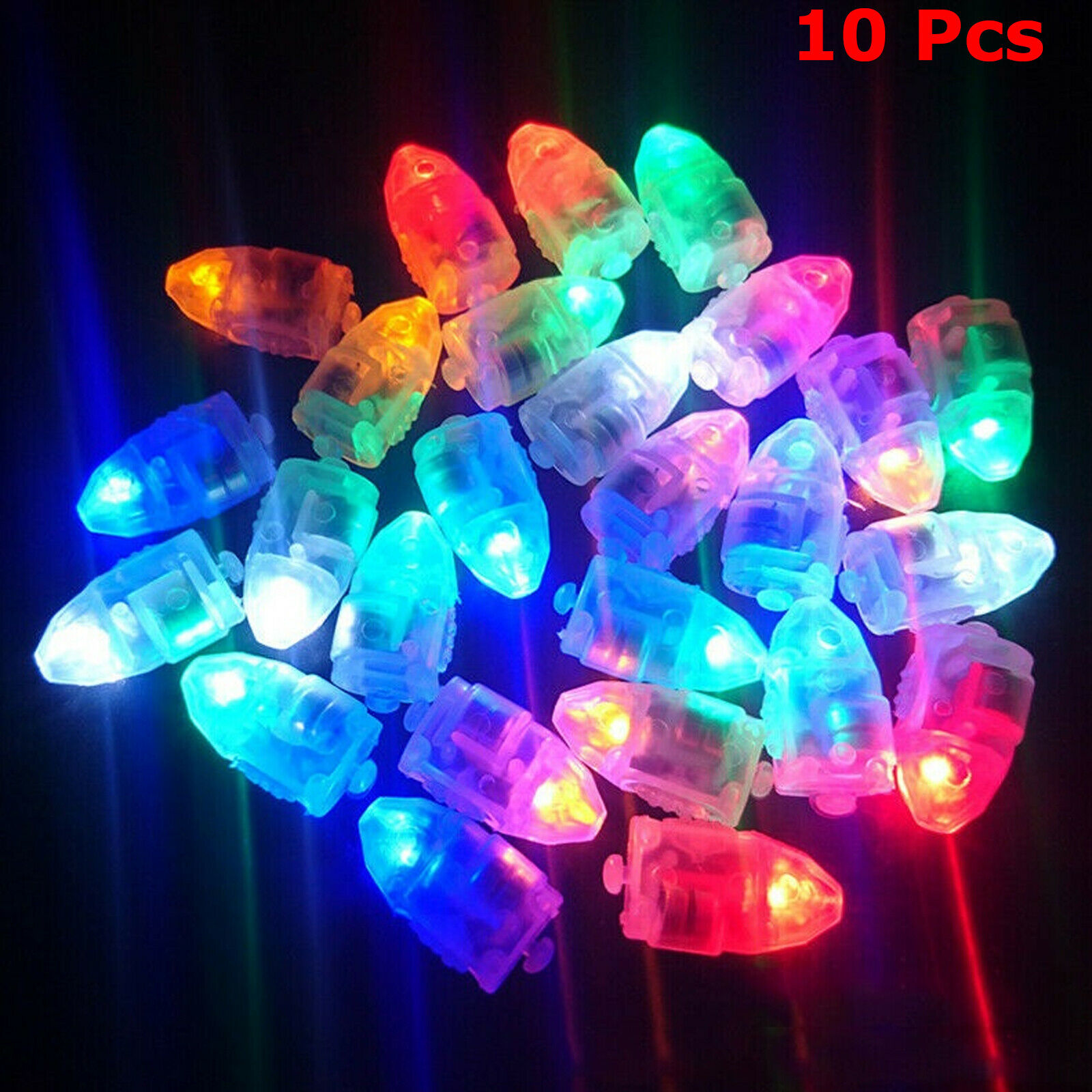 10x Multi Colour LED Lights Bubble Helium Balloons Wedding Birthday Party Decorations Décor