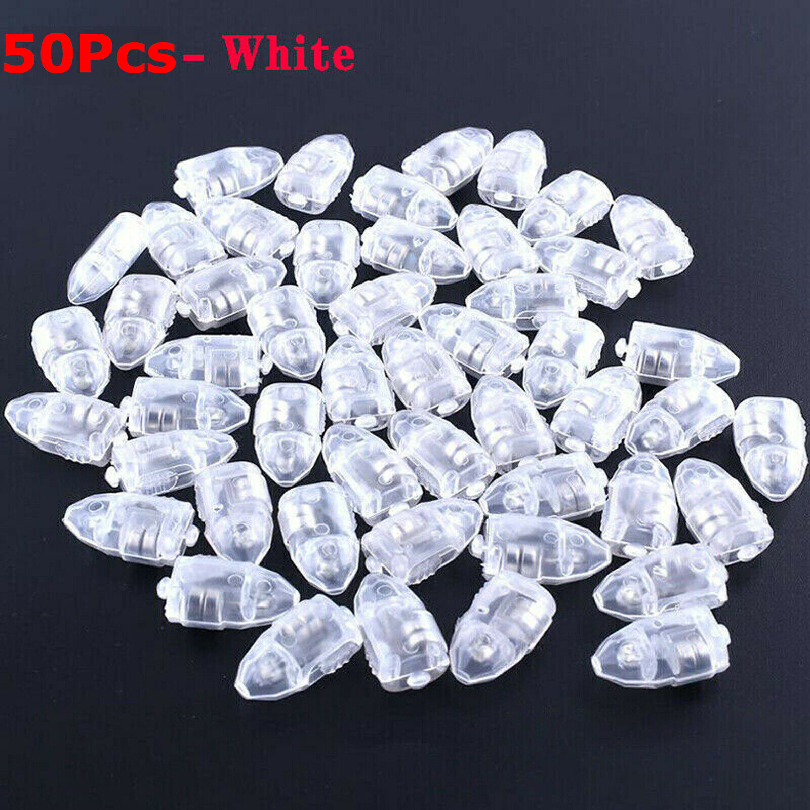 50x White LED Balloons Lights Party Balloons Lamp Birthday Christmas Party Decoration