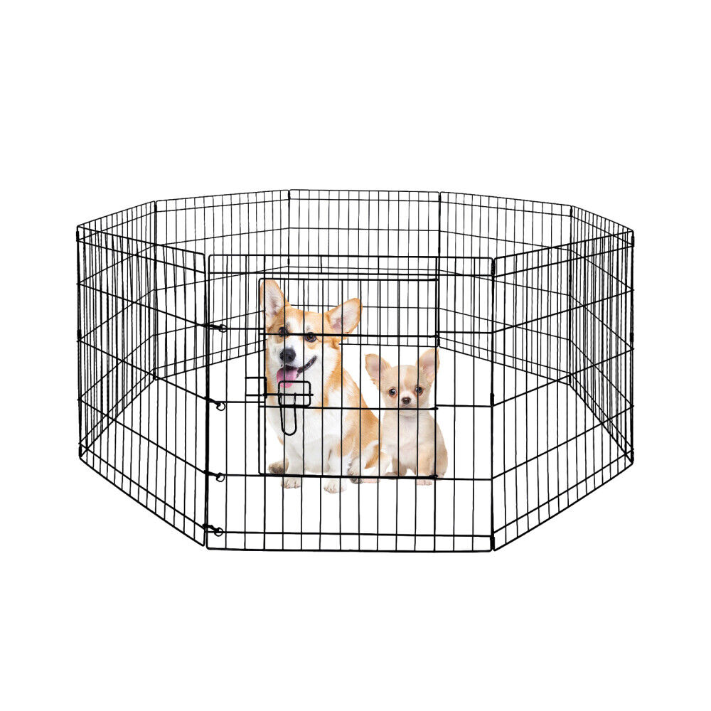 91cm Height Dog Pet Pen 8 Panel Metal Puppy Playpen Run Cage Fence Enclosure Indoor Outdoor