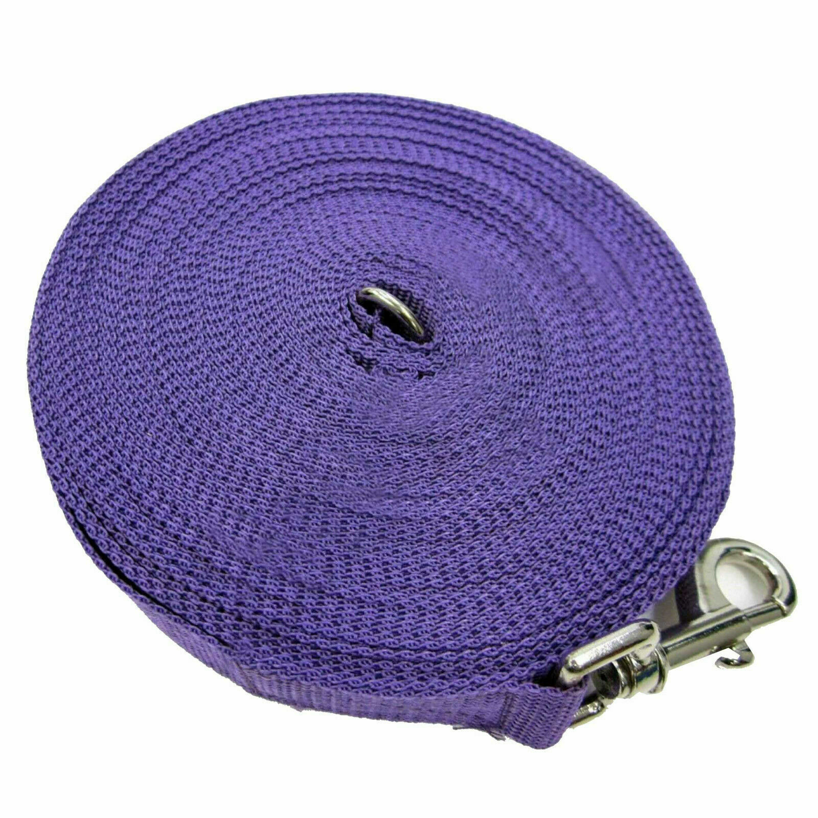 Purple Dog Pet Puppy Training Lead Leash 50ft 15m Long Obedience Recall 1 Inch Wide