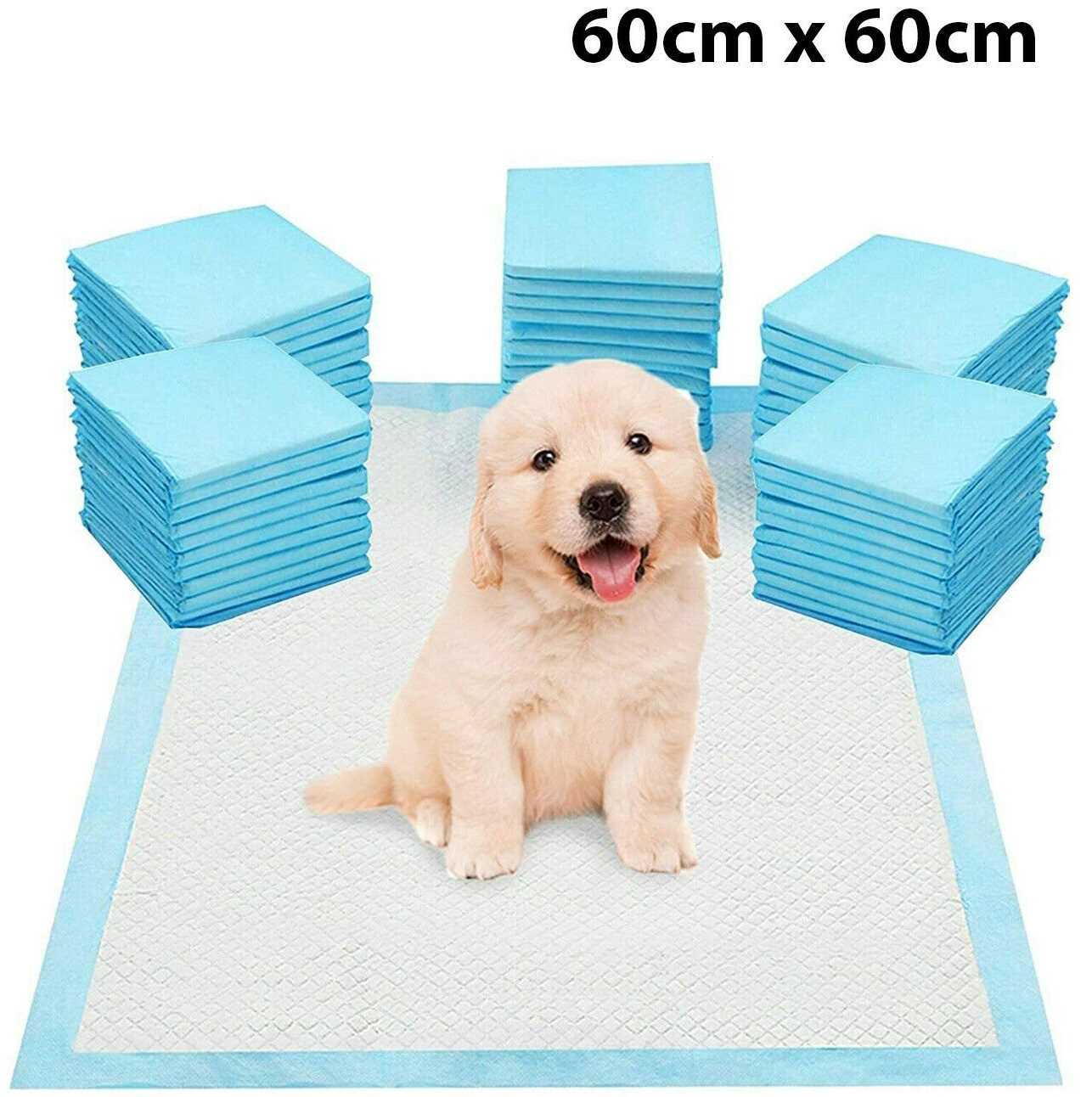 Pack Of 40 Heavy Duty Blue Dog Puppy Large Training Wee Wee Pads Pad Floor Toilet Mats 60 X 60cm