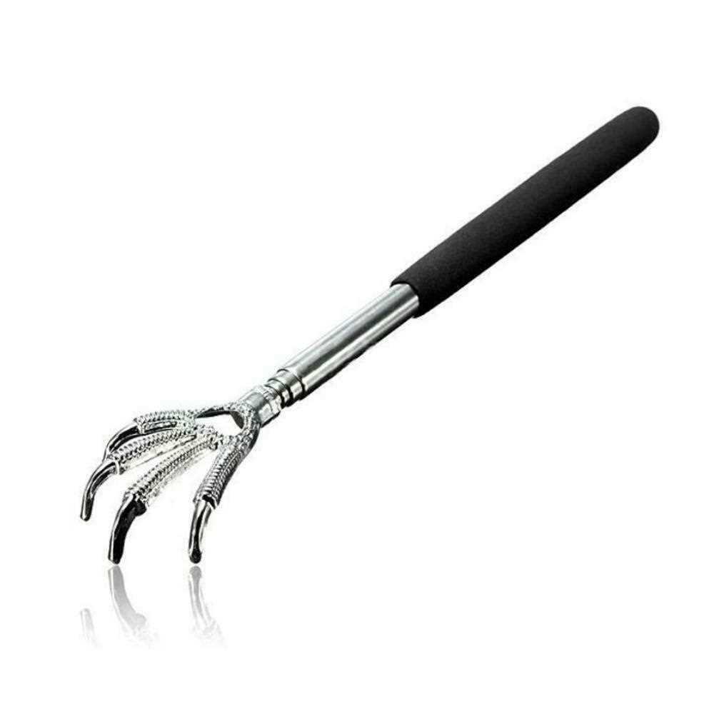 Black Portable Extendable Massager Back Scratcher Metal Telescopic Eagle Claw Massager with Box