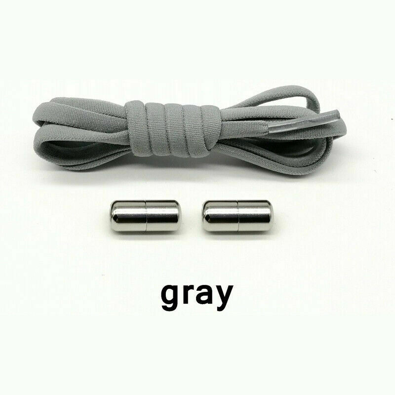 Grey Shoe Laces Pair Flat Coloured Boot Ties Short Long Kids Adult Trainer 8mm Wide 100cm Length