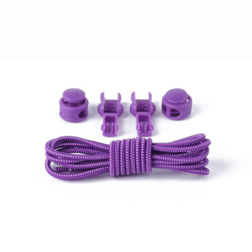 Adult Kid Purple No Tie Lazy Shoe Laces Elastic Shoelaces Trainers Shoes Shoe Laces