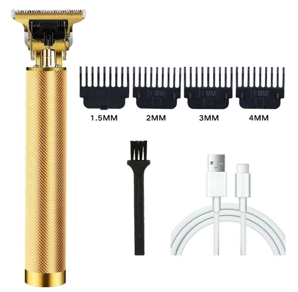 Gold Professional Mens Hair Clippers Shaver Cordless Beard Electric Trimmers Machine