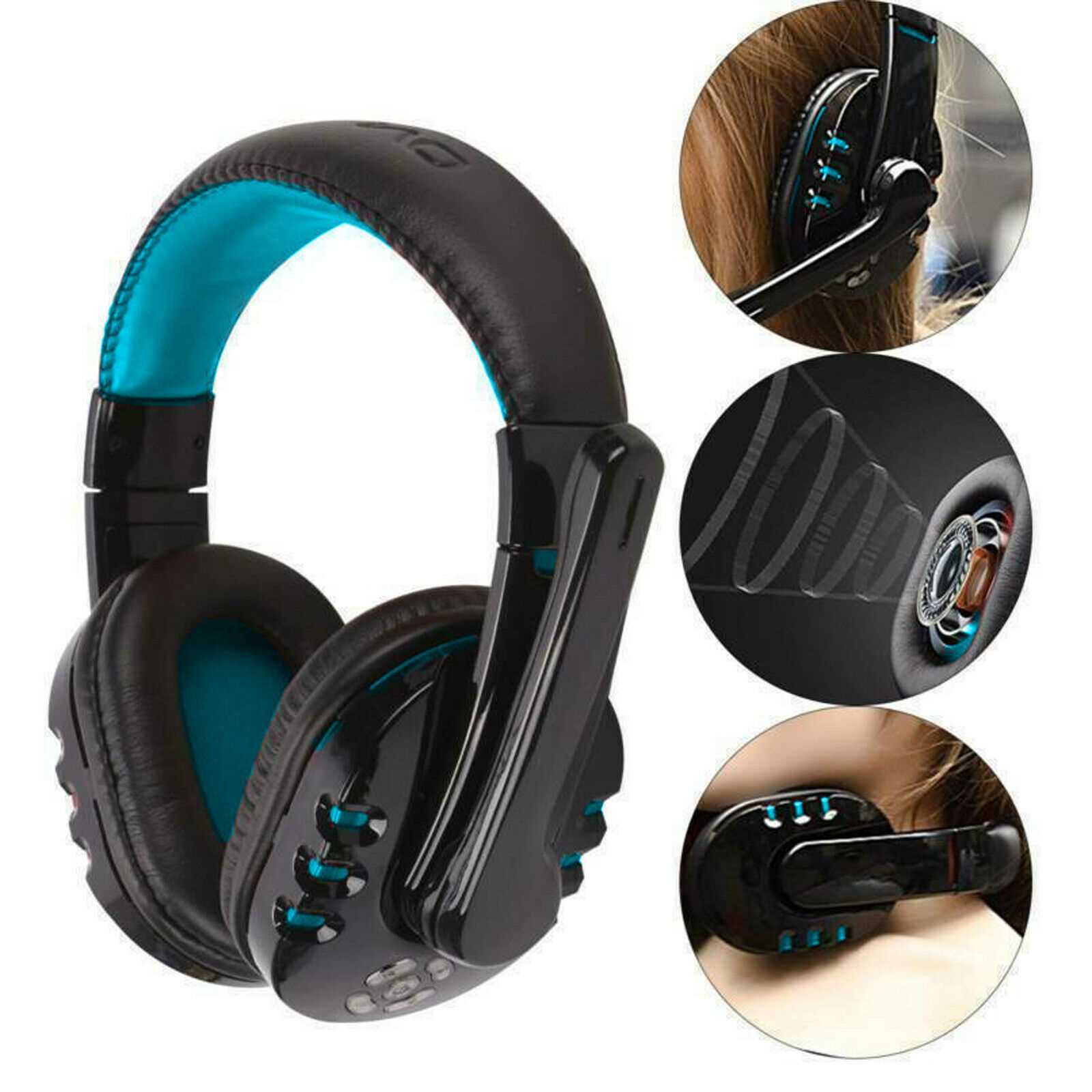 Gaming Headset 3.5mm Wired Headphone Stereo with Microphone For PS4 PC Xbox One