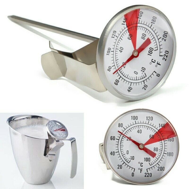 Milk Frothing Thermometer Coffee Maker Kitchen Instant Temperature with Jug Clip
