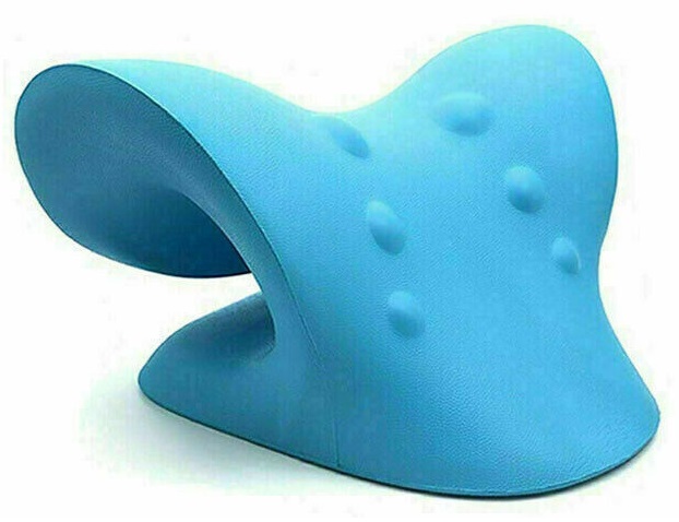 Light Blue Cloud Shape Neck Relaxer Stretcher Neck Traction Pillow Cervical Pain Relief