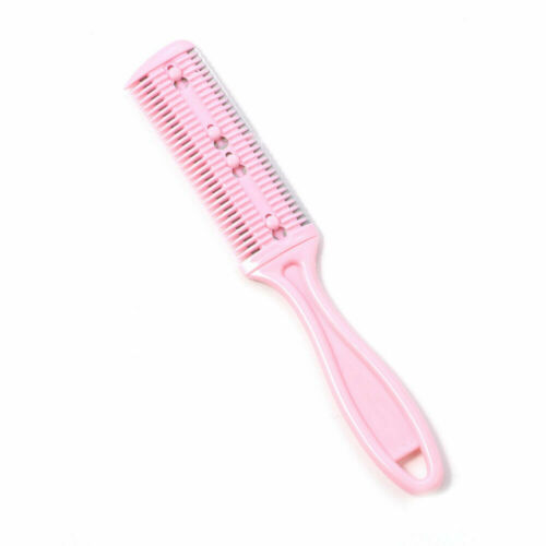 Pink Pet Hair Thinning Razor Comb Dog Cat Fur Cutting Brush Animal Hairdressing Tool