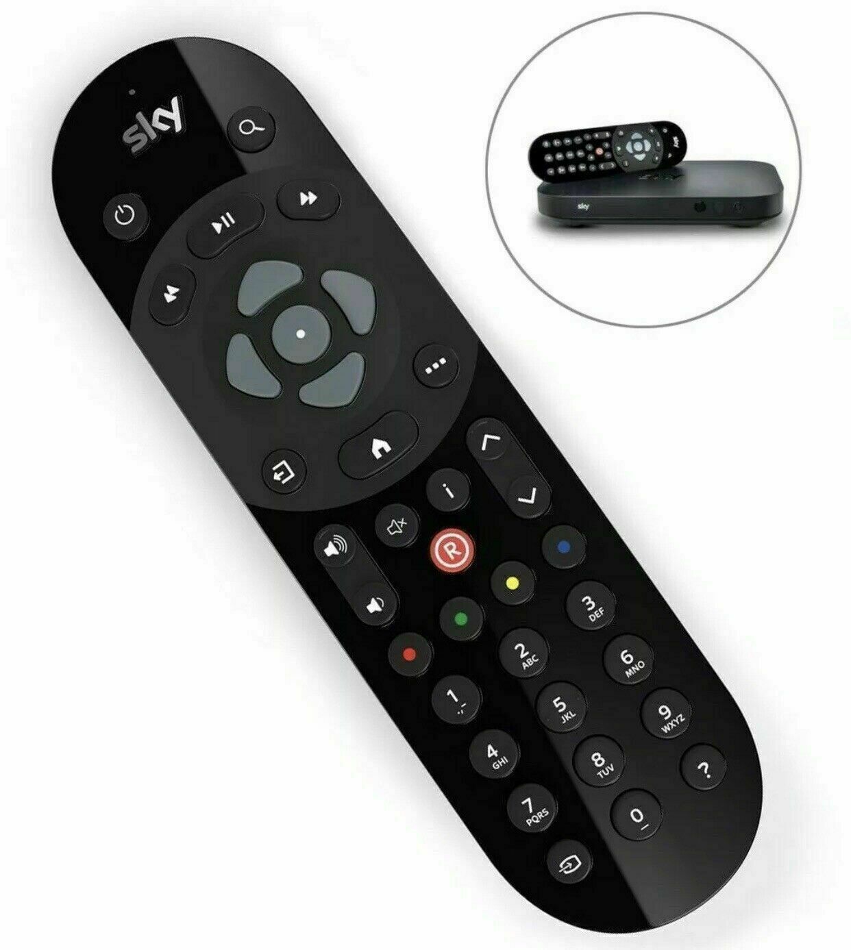 Black SKY Q Replacement Remote Control Original HD Infrared TV Replacement Controller Remote
