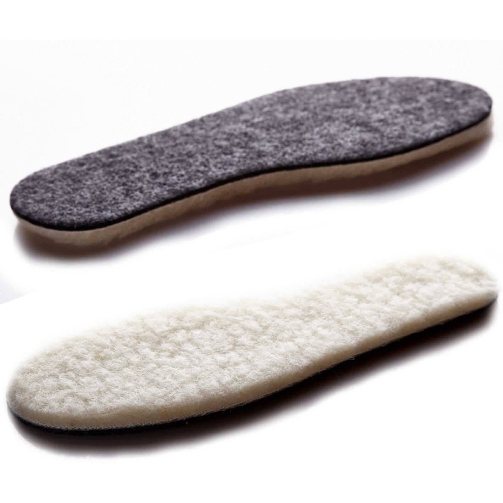 UK 12 EU 46 Sheepskin Insoles Soft Warm Winter Thick Inner Soles Sheep Wool Shoes Boot Pad