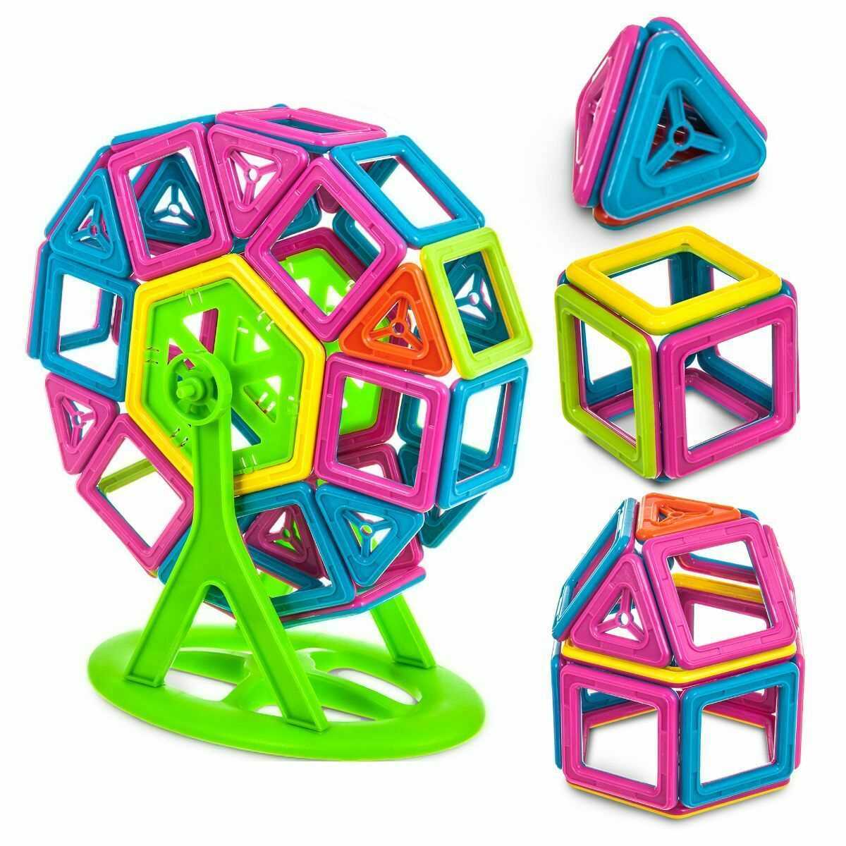 89Pcs Blocks Magnetic Educational Toys Tiles Building Kids Xmas Gifts DIY