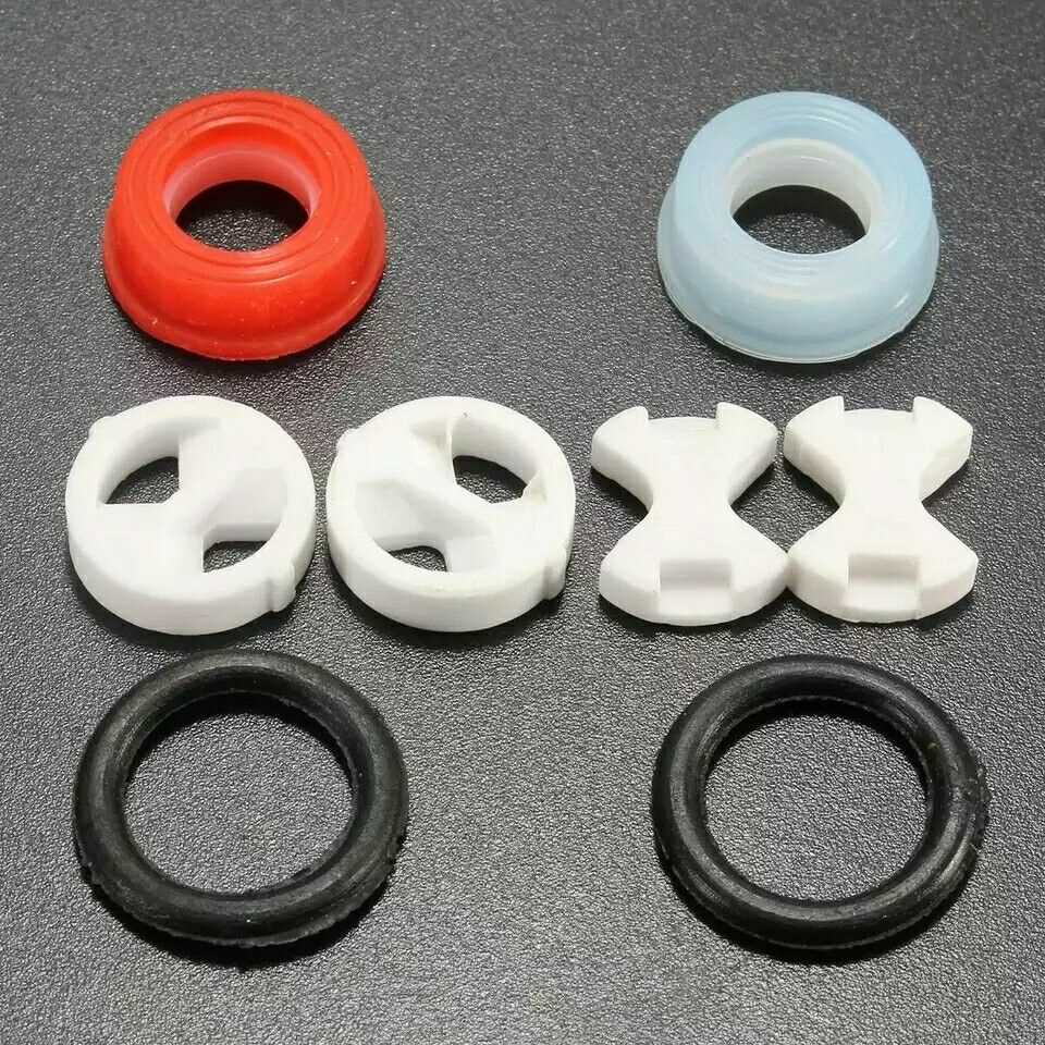 Set of Replacement ceramic disc & silicone washer insert turn 1/2" for valve Tap